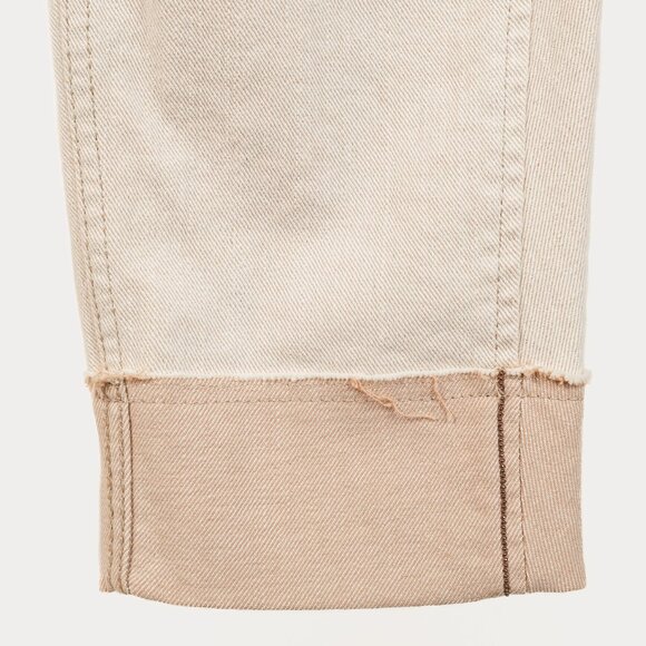 Brunello Cucinelli SS/20 Cream Monili-Bead Distress-Cuff Jeans - Picture 7 of 13